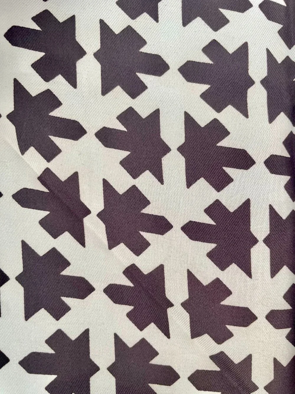 Square Black & White Geometric Scarf by Vera Neumann